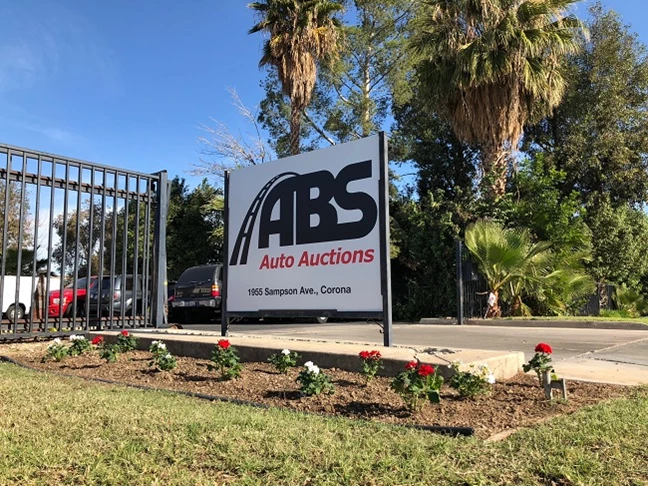 Aluminum Post & Panel Sign for ABS Auto Auctions in Corona, CA  Image360 Corona