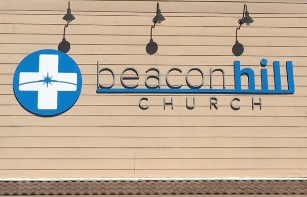 Foam and Acrylic Building Sign at Beacon Hill Church in Norco, CA