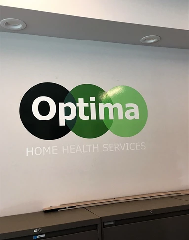 Vinyl wallpaper for Optima Home Health Services 