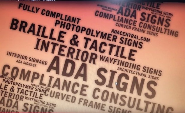 ADA compliance braille tactile signs