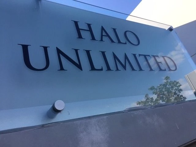 Acrylic outdoor sign for Halo Unlimited in Corona, CA 