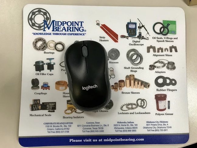 Custom mousepad for Midpoint Bearing in Corona, CA