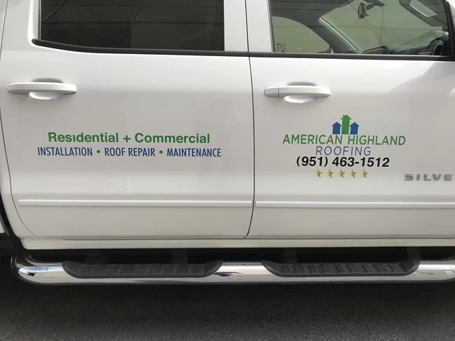 Vehicle decals for American Highland in Corona, CA 