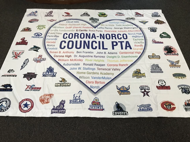 Custom made backdrop for Corona-Norco Council PTA
