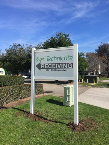 Post & Panel Sign for Technicote in Corona, CA
