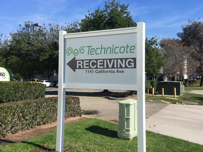 Post & Panel Sign for Technicote in Corona, CA
